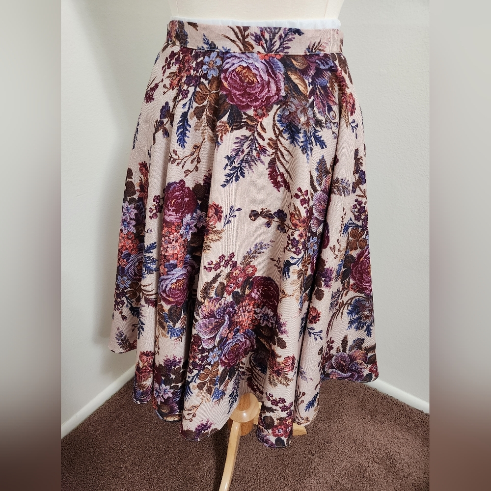 Myrtlewood of California Floral XL Circle Skirt.